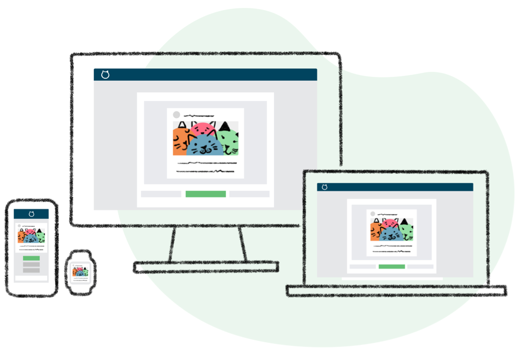 Loomly for marketing teams cross-devices illustration