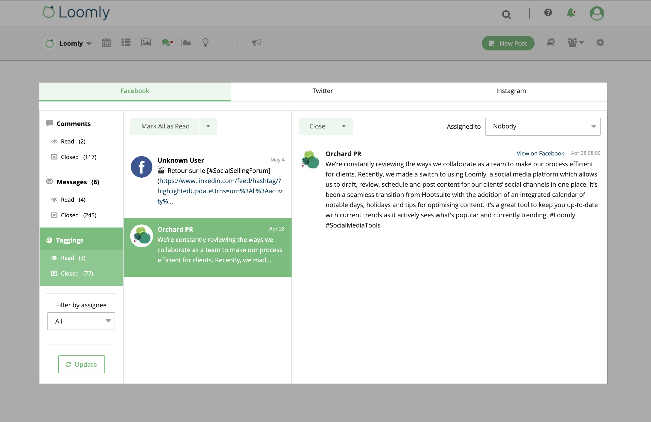 Social media calendar use cases remote teams step one screenshot